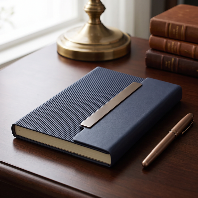 Stylish PU Leather Notebook with 150 High-Quality Sheets and Durable Steel Binding